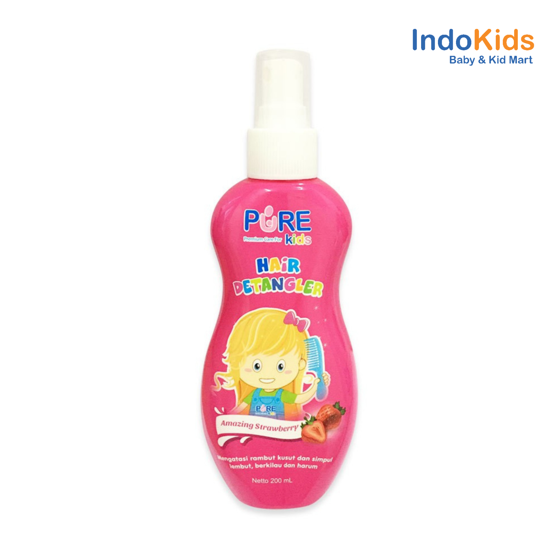 Pure Kids Hair Detangler Amazing Strawberry  200 ml