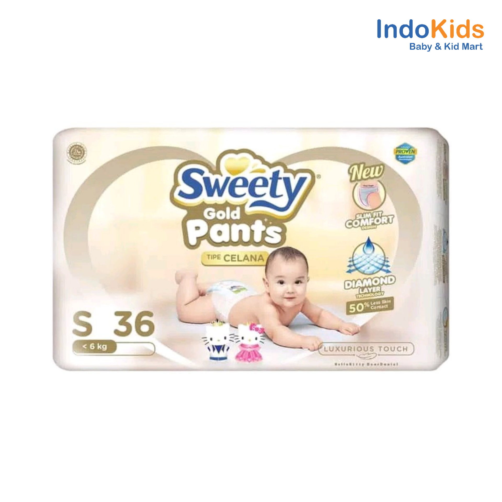 Sweety Gold Pants Tipe Celana S36