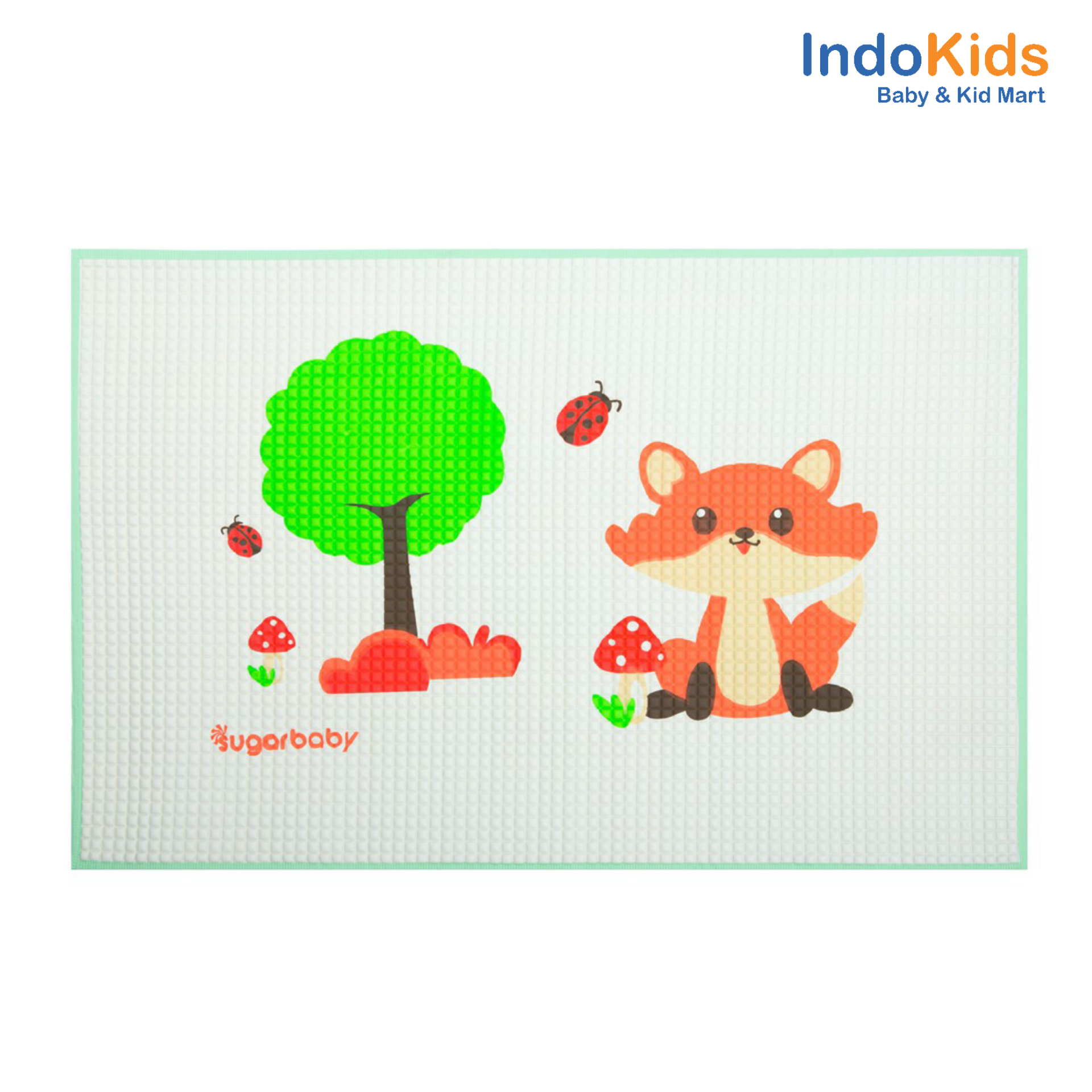 Sugar Baby Organic Healthy Cot Sheet Green Fox
