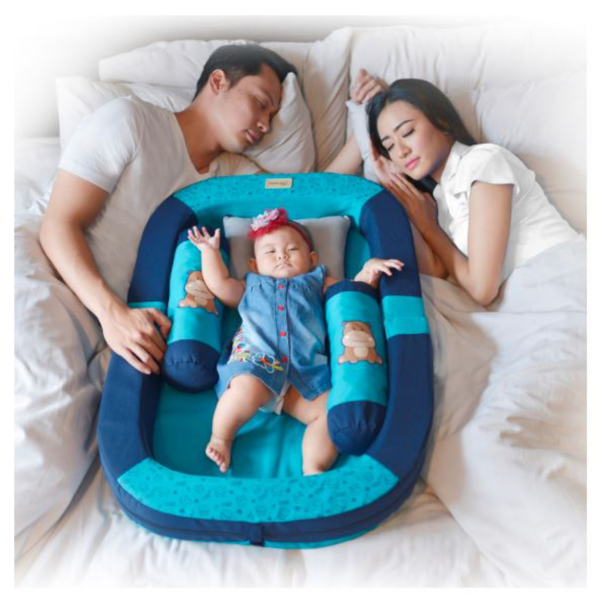 Dialogue Kasur Bayi 2 in 1 Sofa + Kelambu ‘Baby Hippo’ Series DGK9113