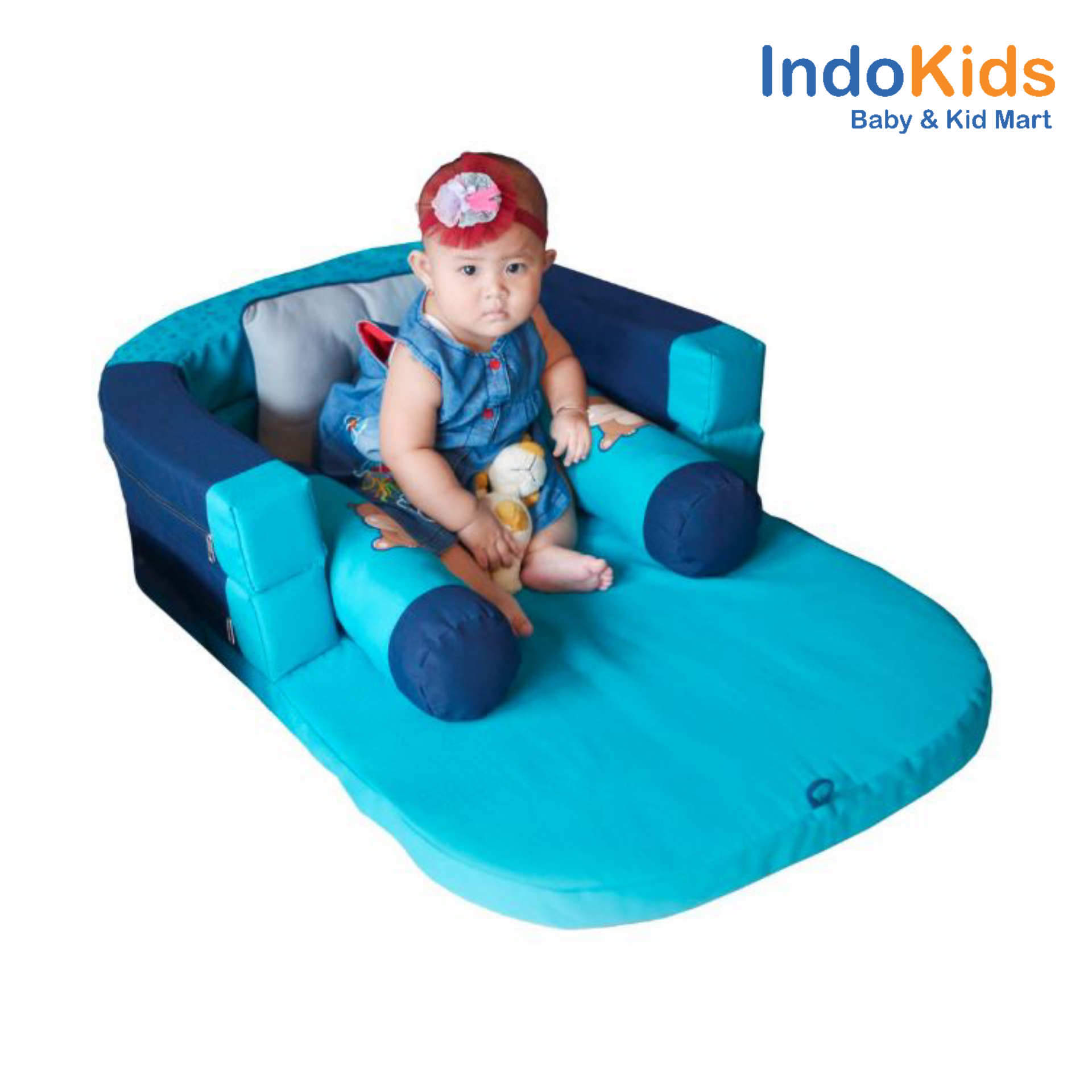 Dialogue Kasur Bayi 2 in 1 Sofa + Kelambu ‘Baby Hippo’ Series DGK9113