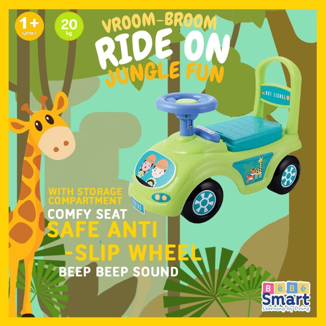 Bebe Smart Vroom Broom Ride On Jungle Fun