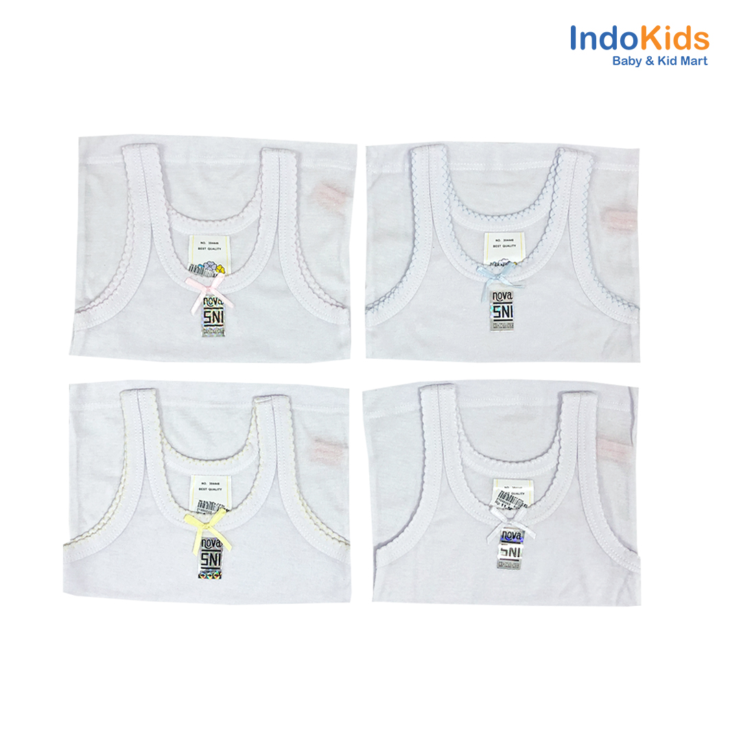 Singlet Bayi Perempuan Nova Warna Putih