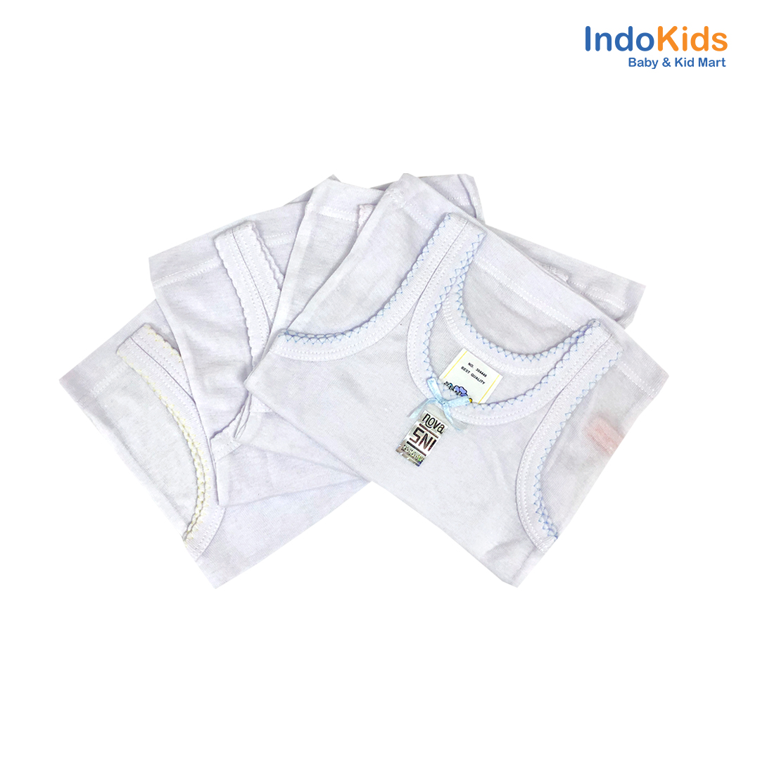 Singlet Bayi Perempuan Nova Warna Putih