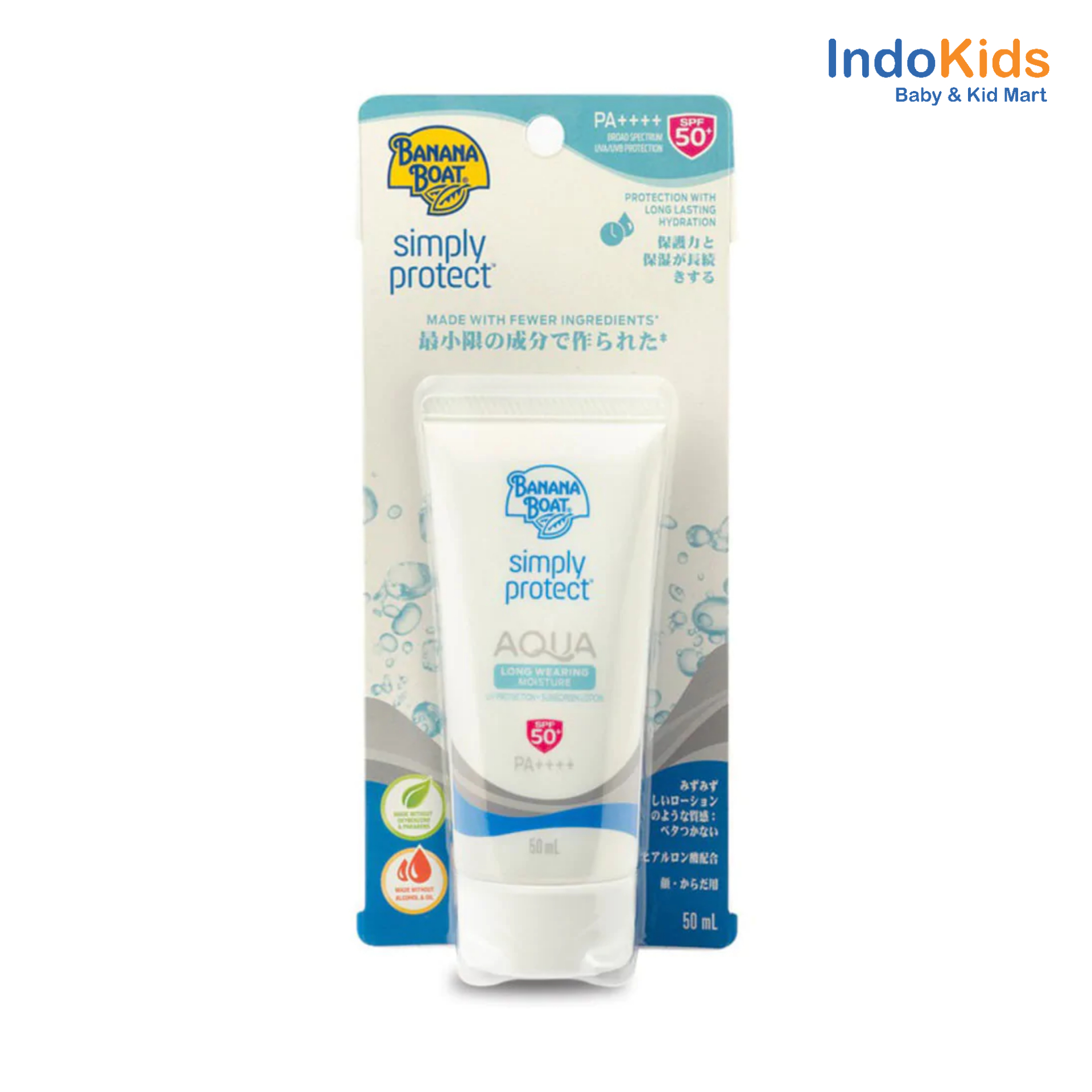 BANANA BOAT Simply Protect Aqua Long Wearing Moisture Sunscreen Lotion SPF50+