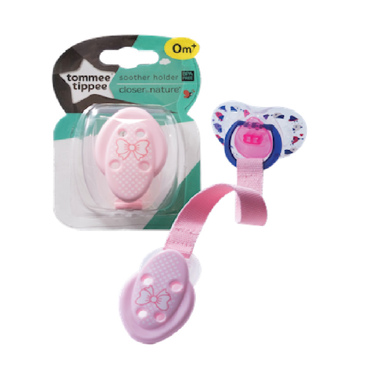 Tommee Tippee Soother Holder Pink