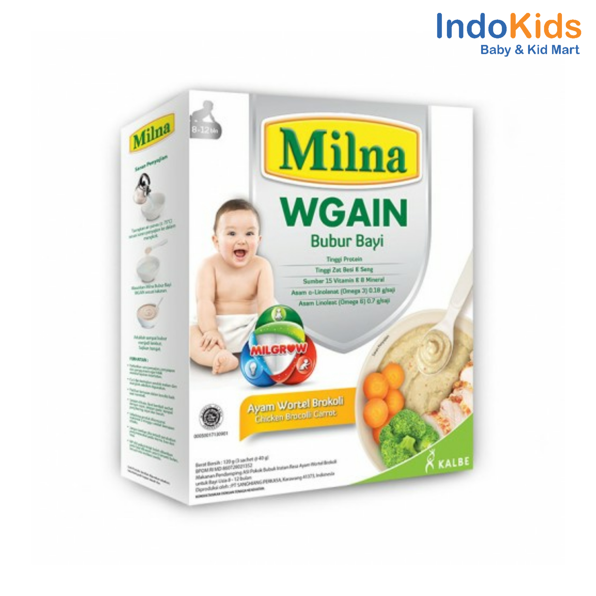 Milna WGAIN Bubur Bayi Ayam Wortel Brokoli 