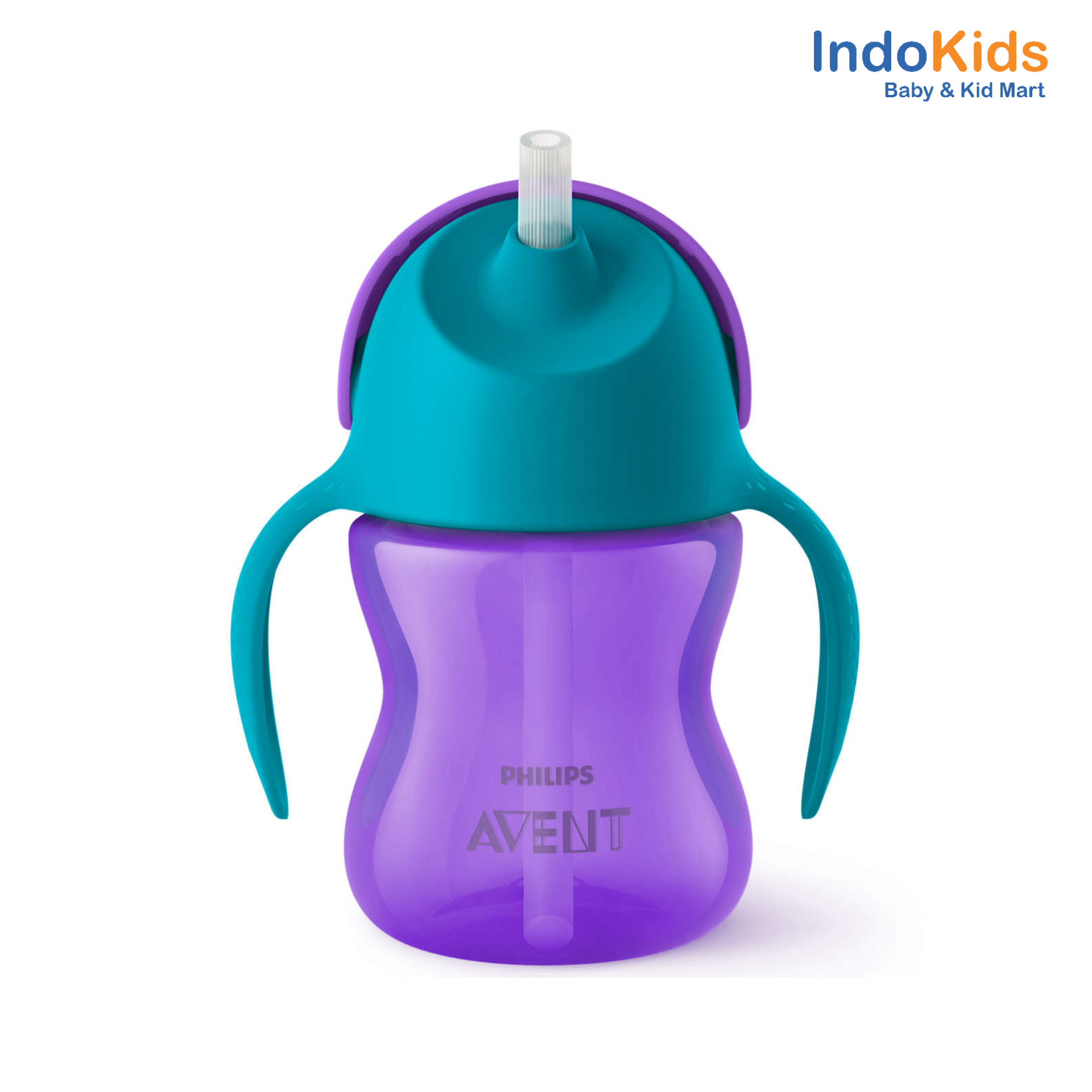 Philips Avent Straw Cup Single 200 ml - Purple Blue