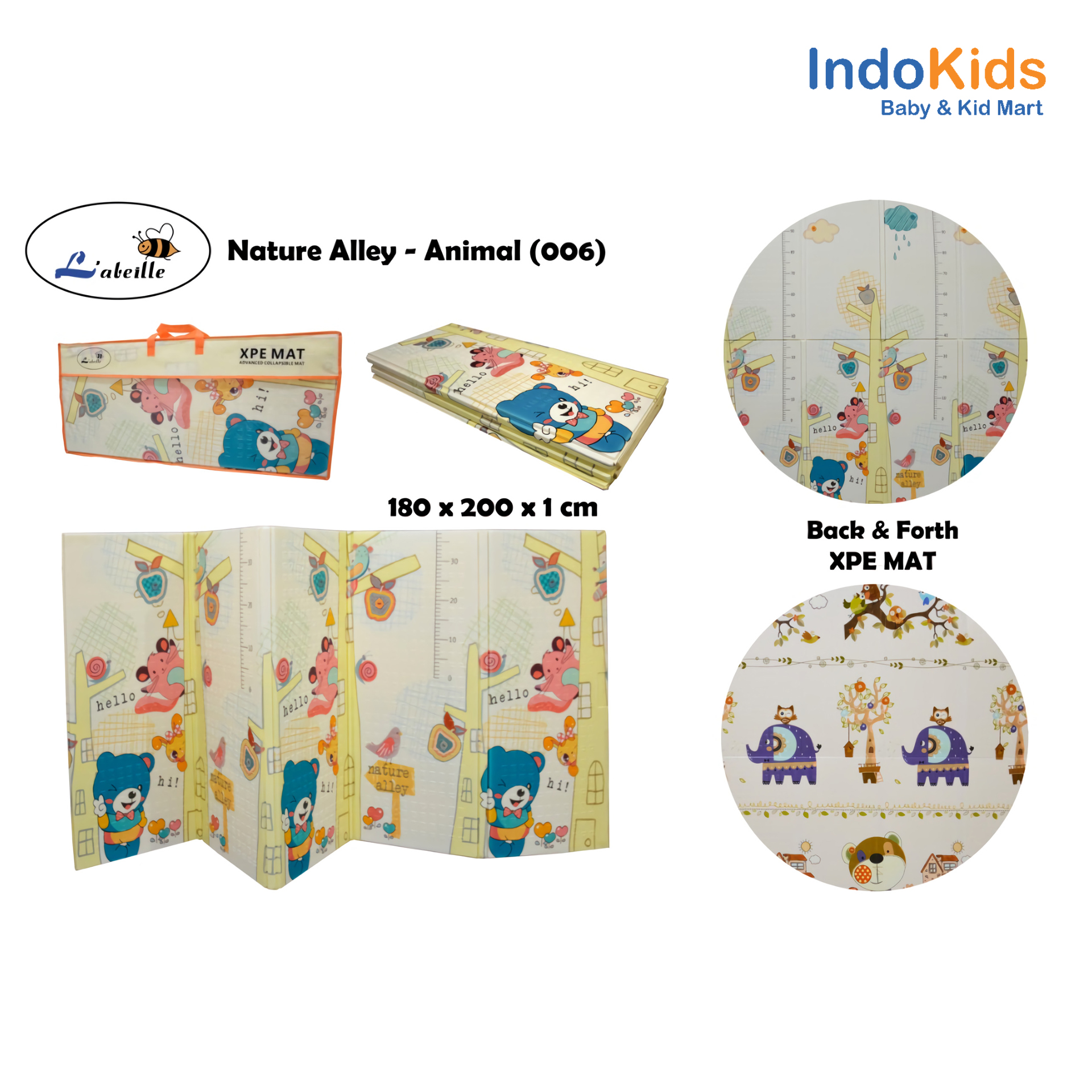 Labeille XPE Playmat Karpet Lipat Bermain Foldable Mat 