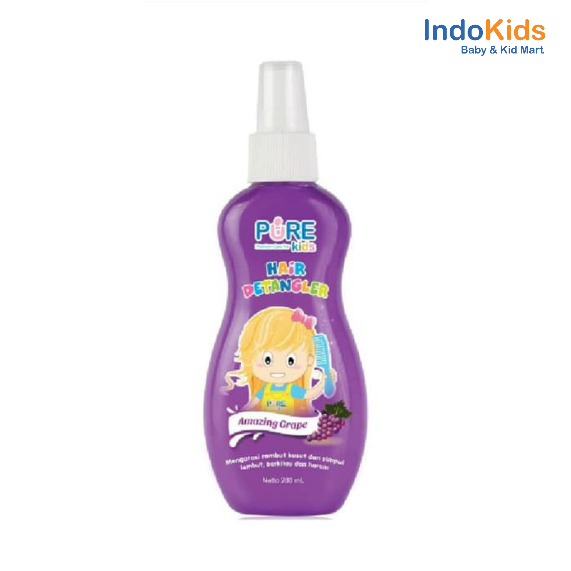 Pure Kids Hair Detangler Amazing Grape 200 ml