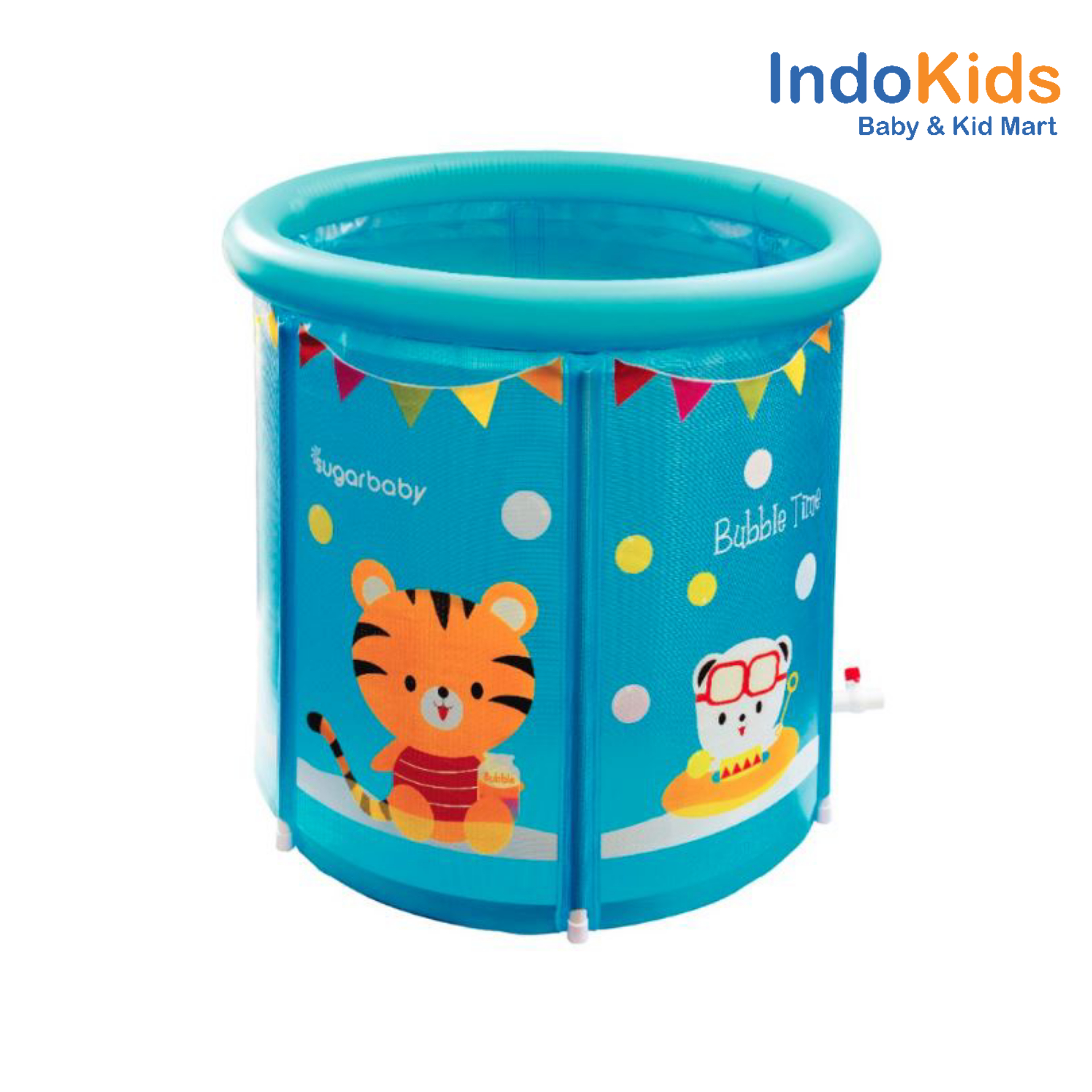 Sugar Baby Premium Baby Swimming Pool - Bubble Time - Blue