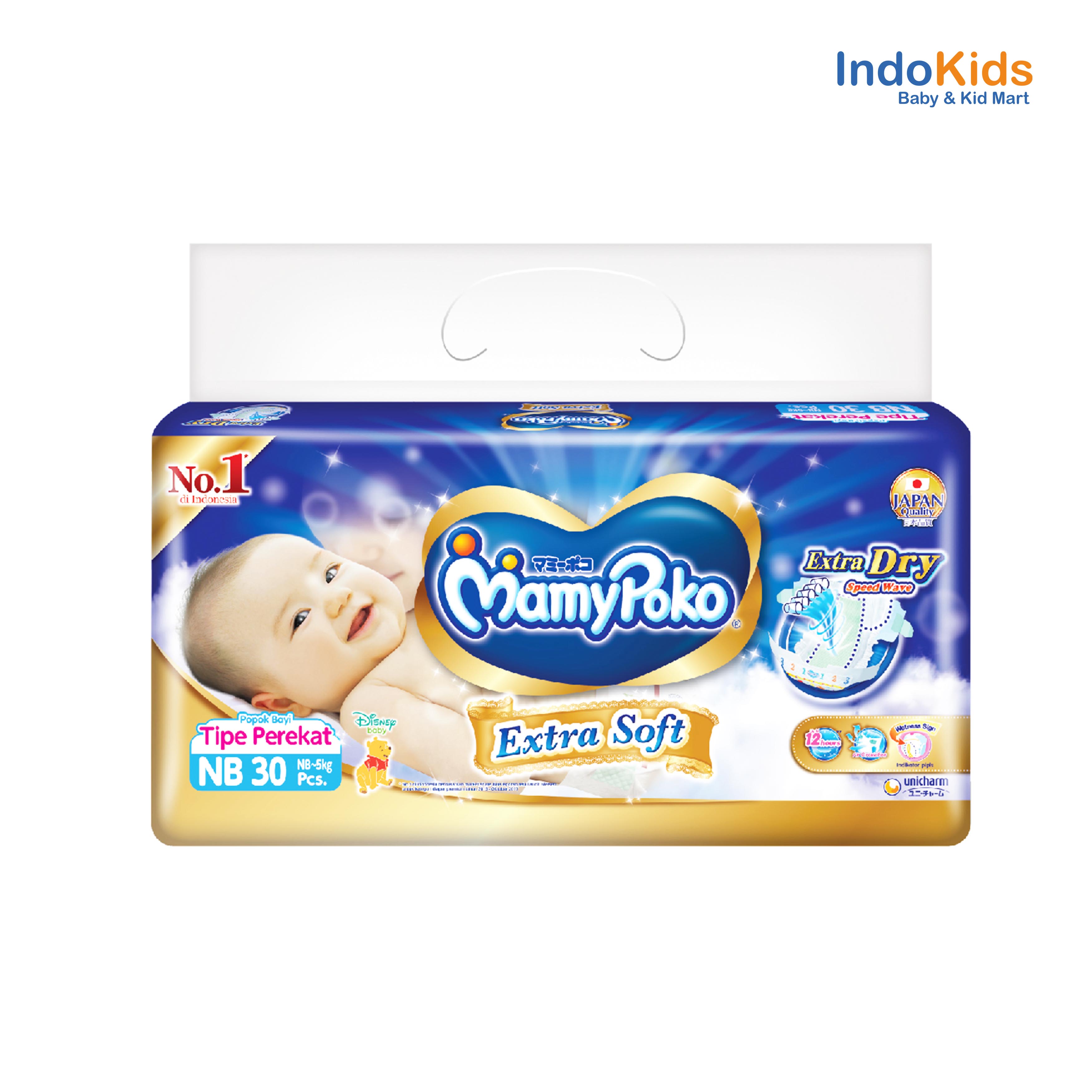 MamyPoko Ekstra Soft NewBorn 30pcs Tipe Perekat