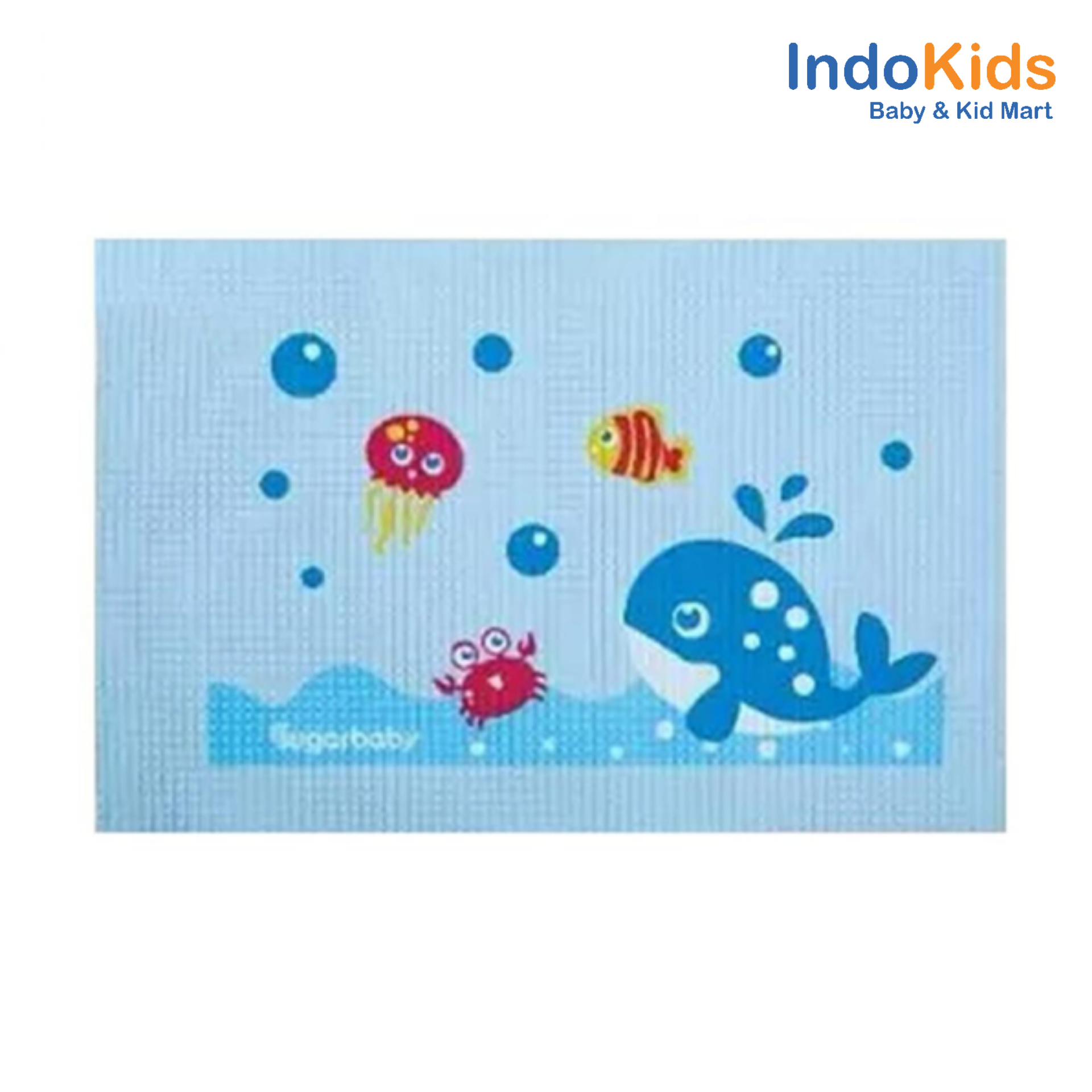 Sugar Baby Organic Healthy Cot Sheet Blue Sea